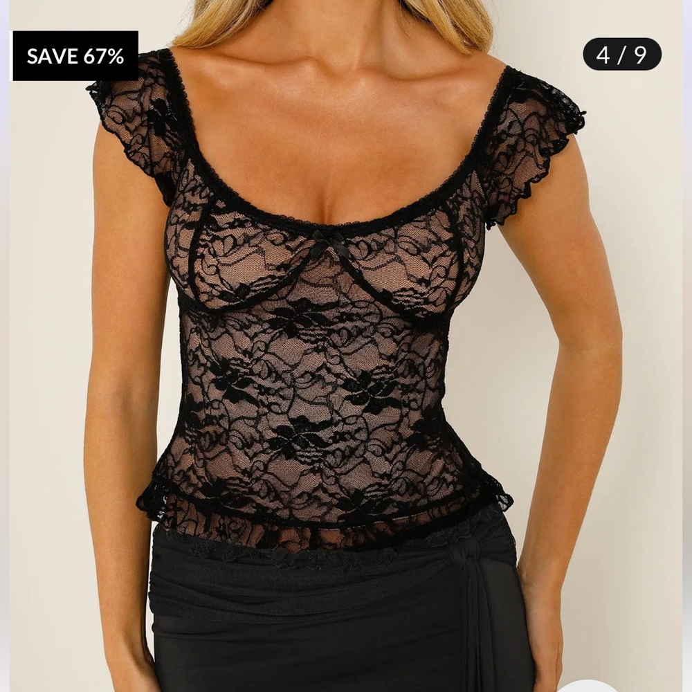 Tigermist lace top size small
